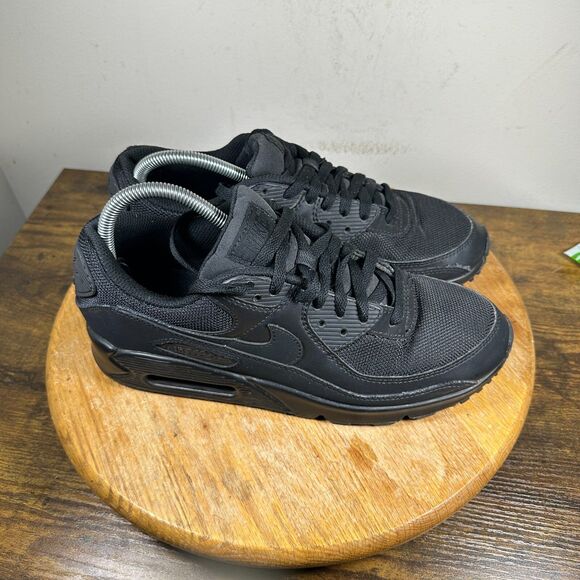 Nike Air Max 90 Triple Black Shoes Men's Size 9.5 CN8490-003